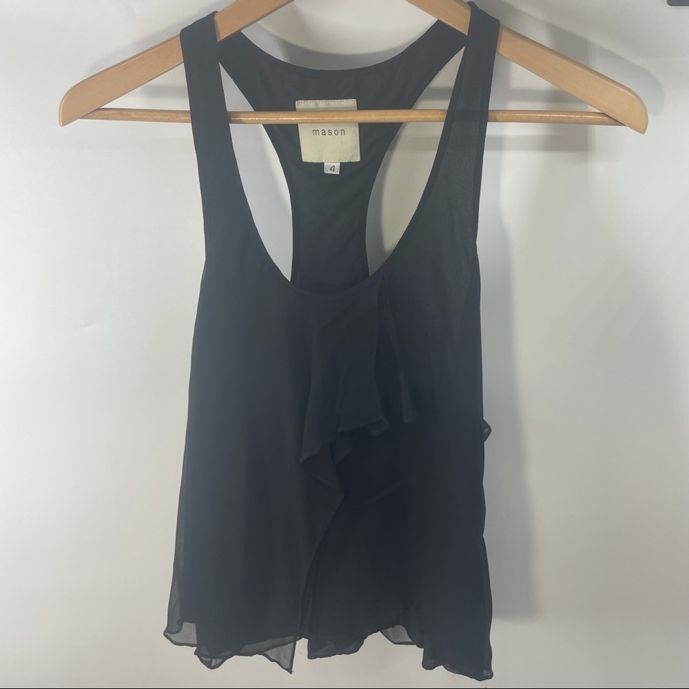 Mason | Black Silk Tank Top Size 4